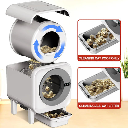 Smart Self-Cleaning Cat Litter Box – Odor-Removal, WiFi APP Control