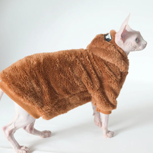 Hairless Cat Winter Clothes: Thick, Warm for Sphynx, Devon & Small Pets