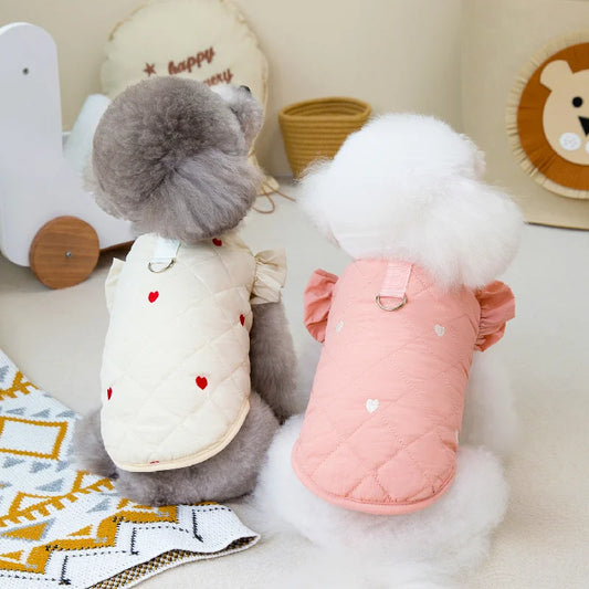 Little Princess Puffer: Snuggle-Ready Winter Coat! 💖 + FREE Custom Pet Portrait Badge