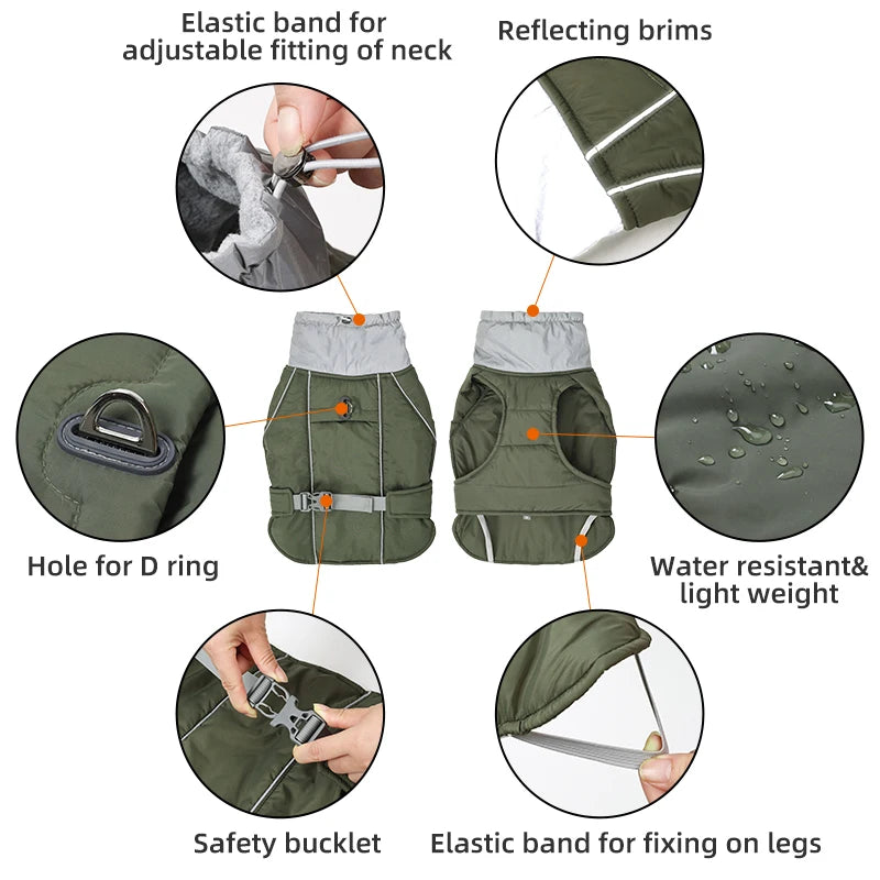 Guardian Luxe Jacket: Weatherproof Warmth for ALL Paws! 🌧️✨ + FREE Custom Pet Portrait Badge