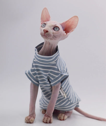 100% Cotton Hairless Cat Vest: Summer Sleeveless for Sphynx, Devon & Cornish