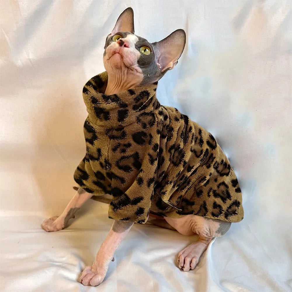 Sphynx Winter Clothes – Soft Warm Thickened Fashion Outfits for Hairless Cats