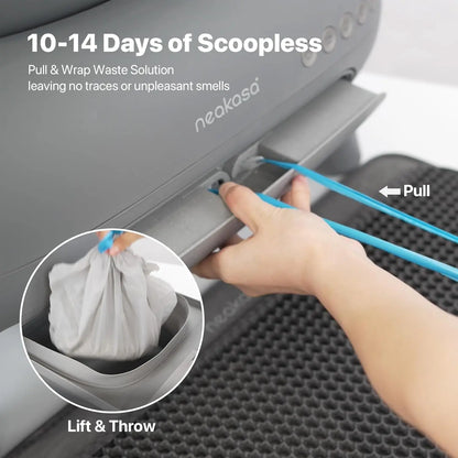 Self-Cleaning Cat Toilet – Above-Open, Large Capacity & Mat Included