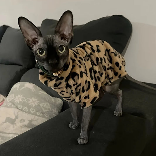 Sphynx Winter Clothes – Soft Warm Thickened Fashion Outfits for Hairless Cats