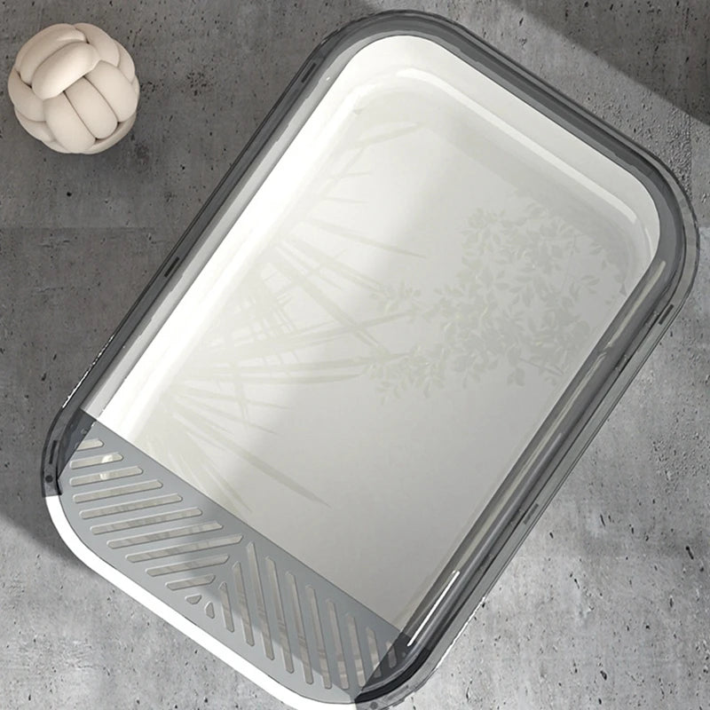 Anti-Splash Cat Litter Box: Semi-Closed Plastic Sand Box