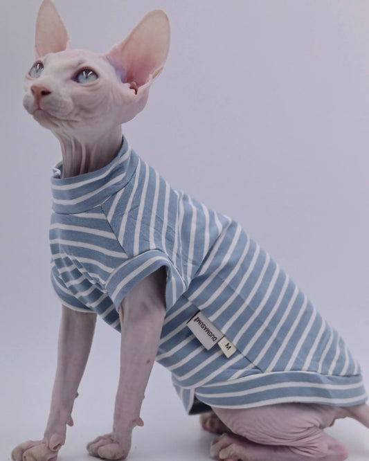 100% Cotton Hairless Cat Vest: Summer Sleeveless for Sphynx, Devon & Cornish